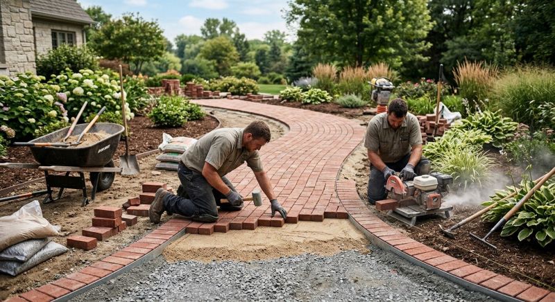 Brick Walkway Installation in Boston, MA
